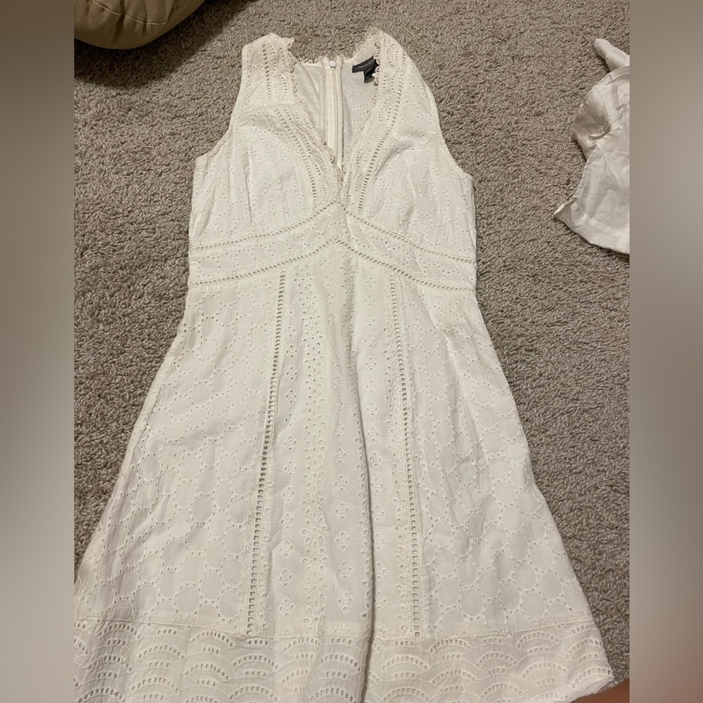 White mini dress! Pretty lace and so cute